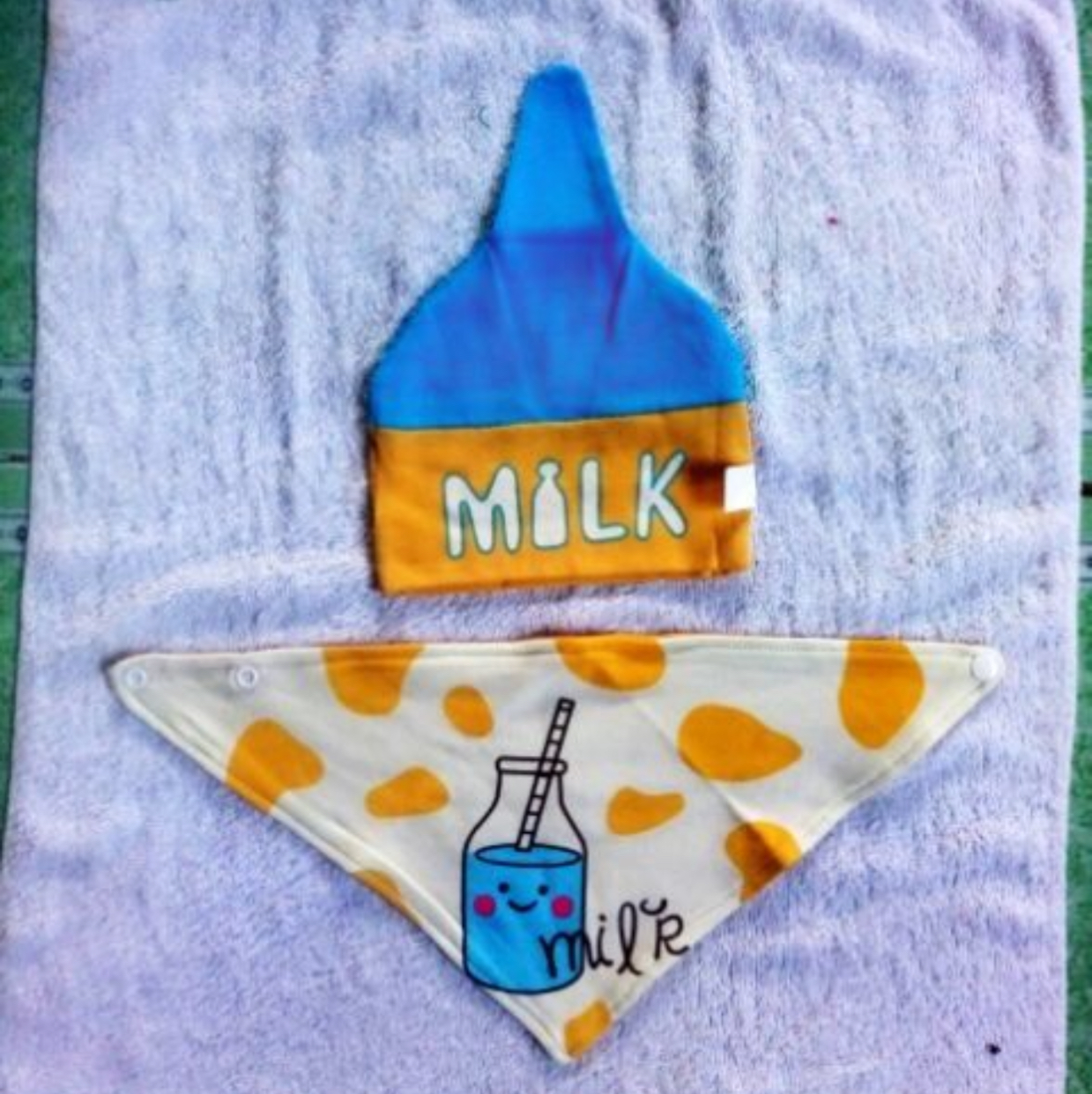 Set mũ yếm Milk