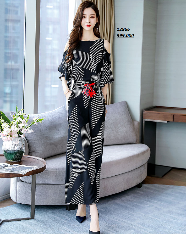 12966-Set bộ áo voan khoét vai và quần ống rộng sang trọng _thumbnail_1