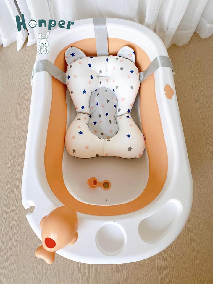 Chậu tắm gấp gọn Honper kèm đệm 89x51x23cm