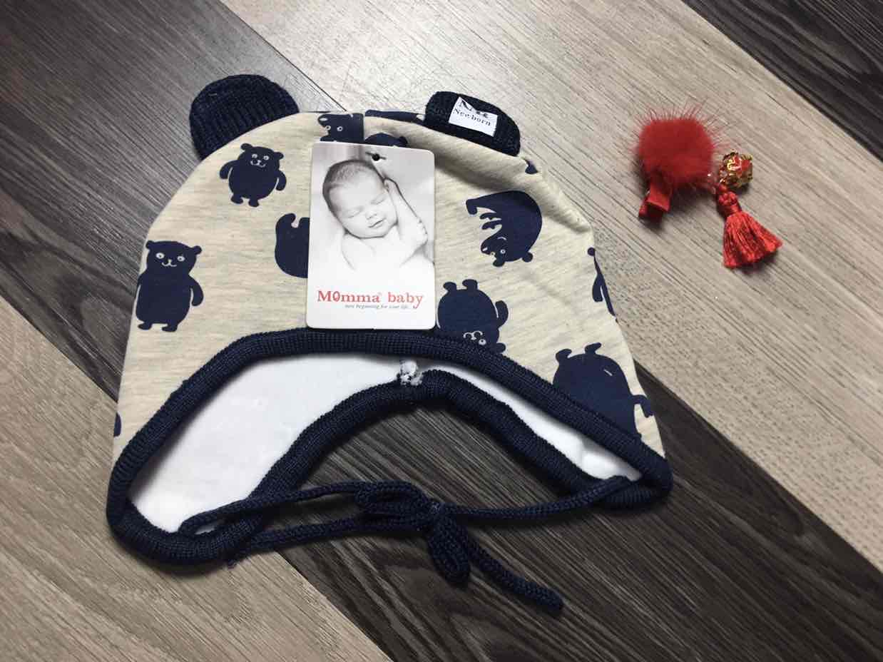 Mũ len Momma tai gấu chất lông