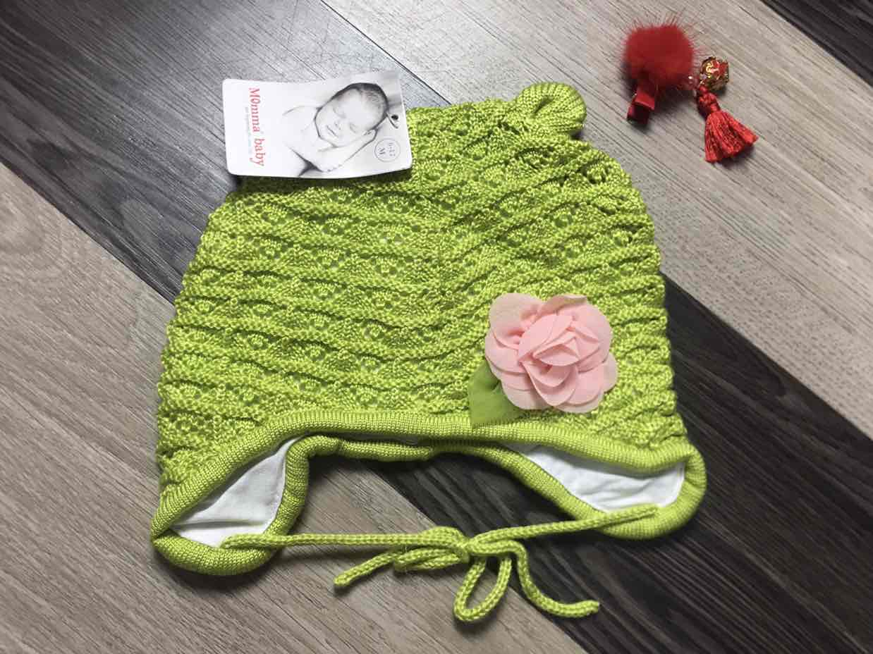 Mũ len Momma tai gấu cotton