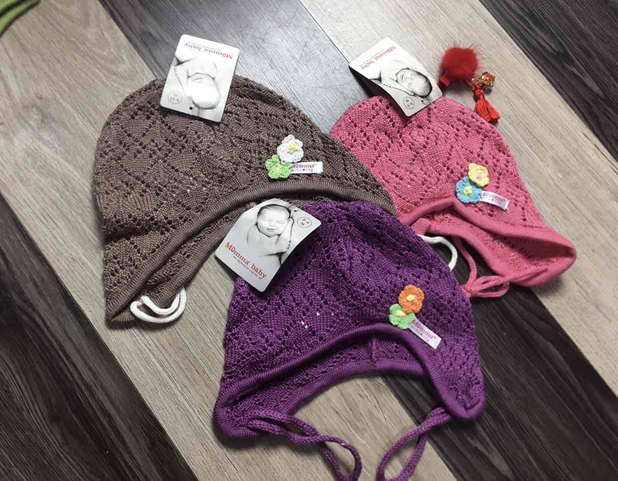 Mũ len Momma hình hoa