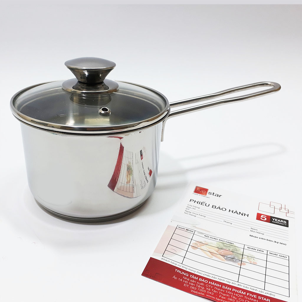 Nồi nấu bột Five star 12cm inox không chống dính