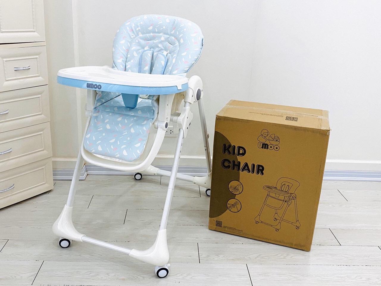 Ghế ăn dặm Umoo cao cấp có bánh xe