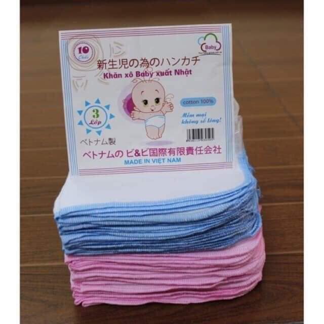 Khăn xô baby xuất nhật đẹp 3L 10c