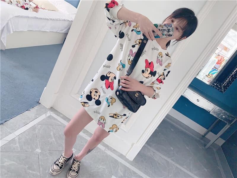 Áo váy Mickey mẹ freesize