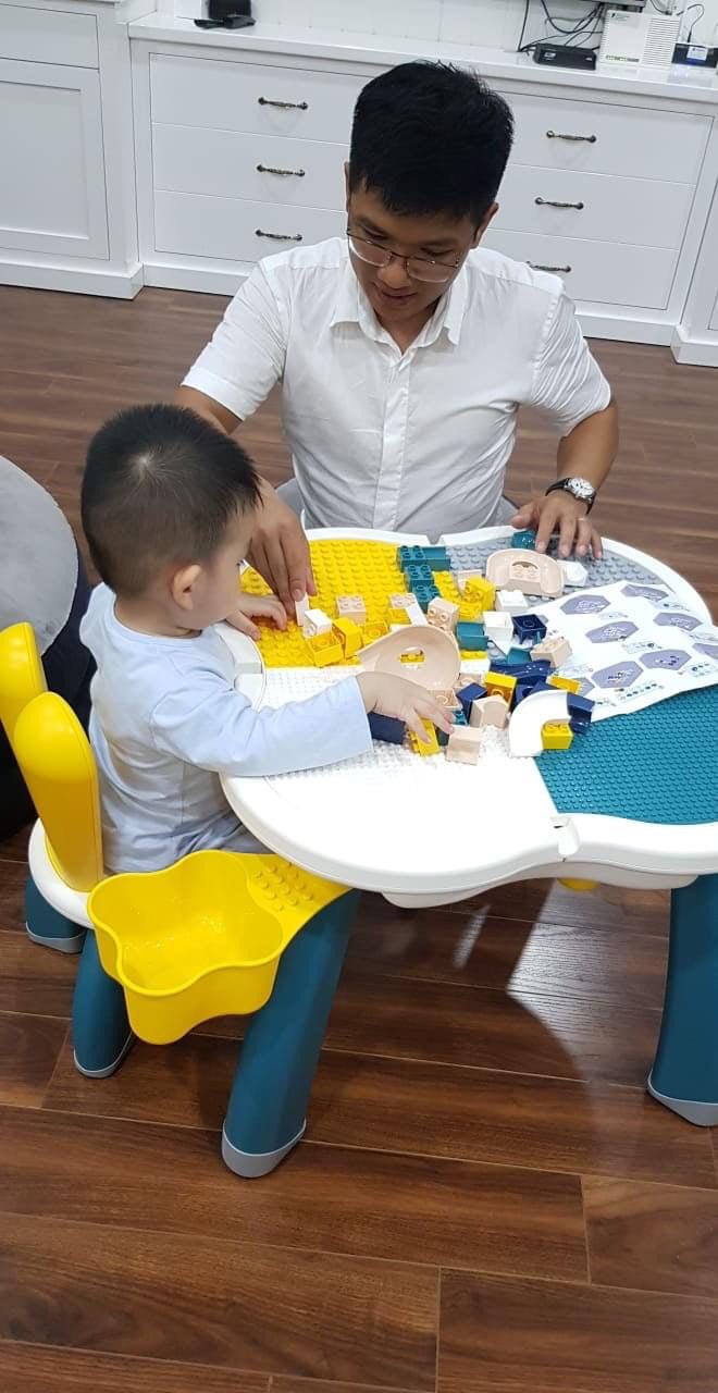 Bộ bàn ghế lego hoa anh đào Umoo 85 chi tiết