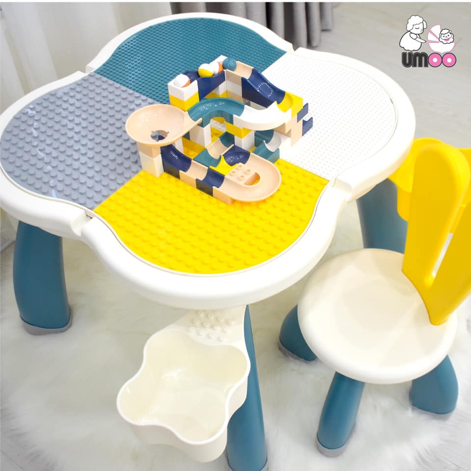 Bộ bàn ghế lego hoa anh đào Umoo 85 chi tiết