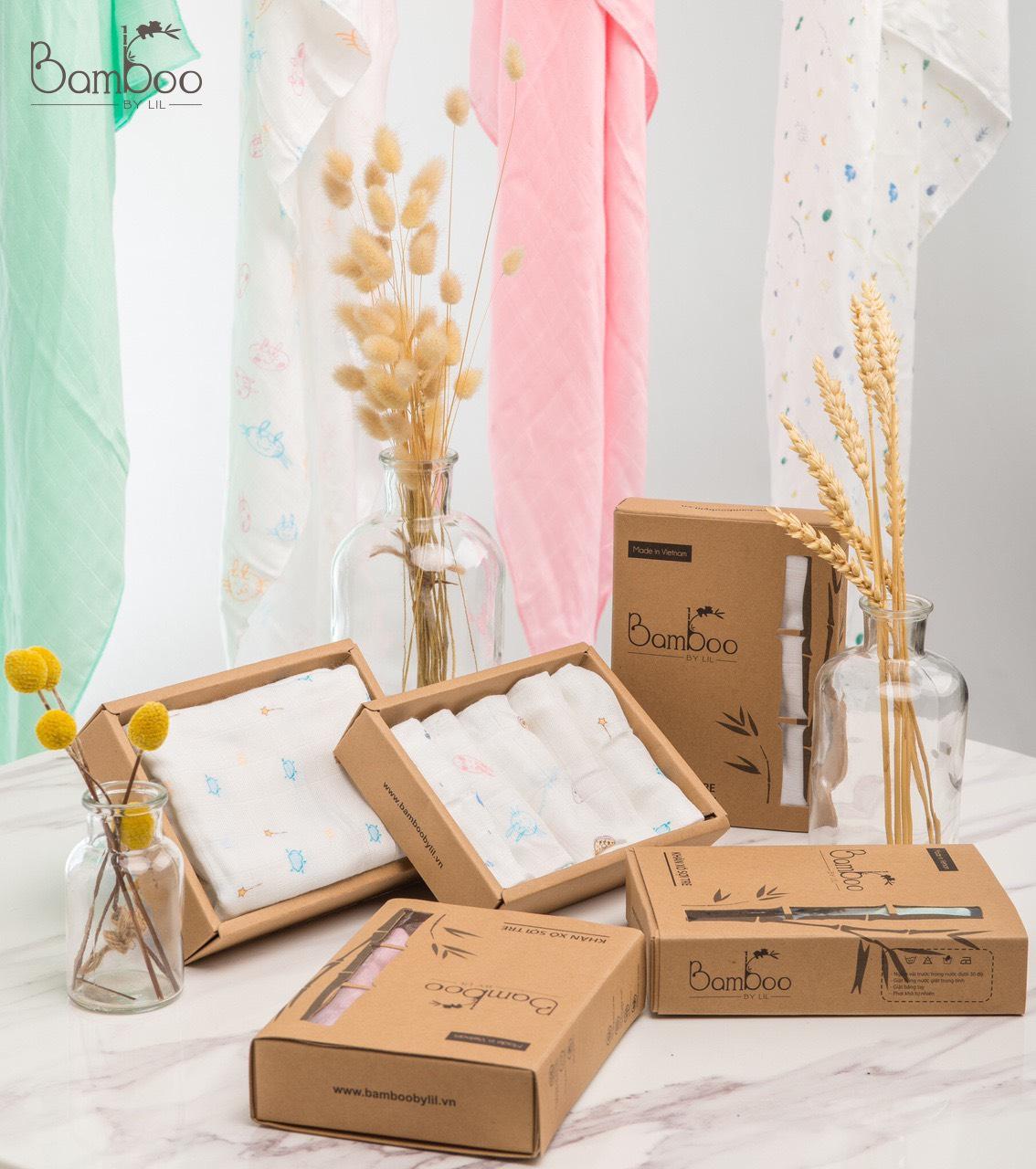 Hộp khăn tắm sợi tre 95x95cm Bamboo by LIL