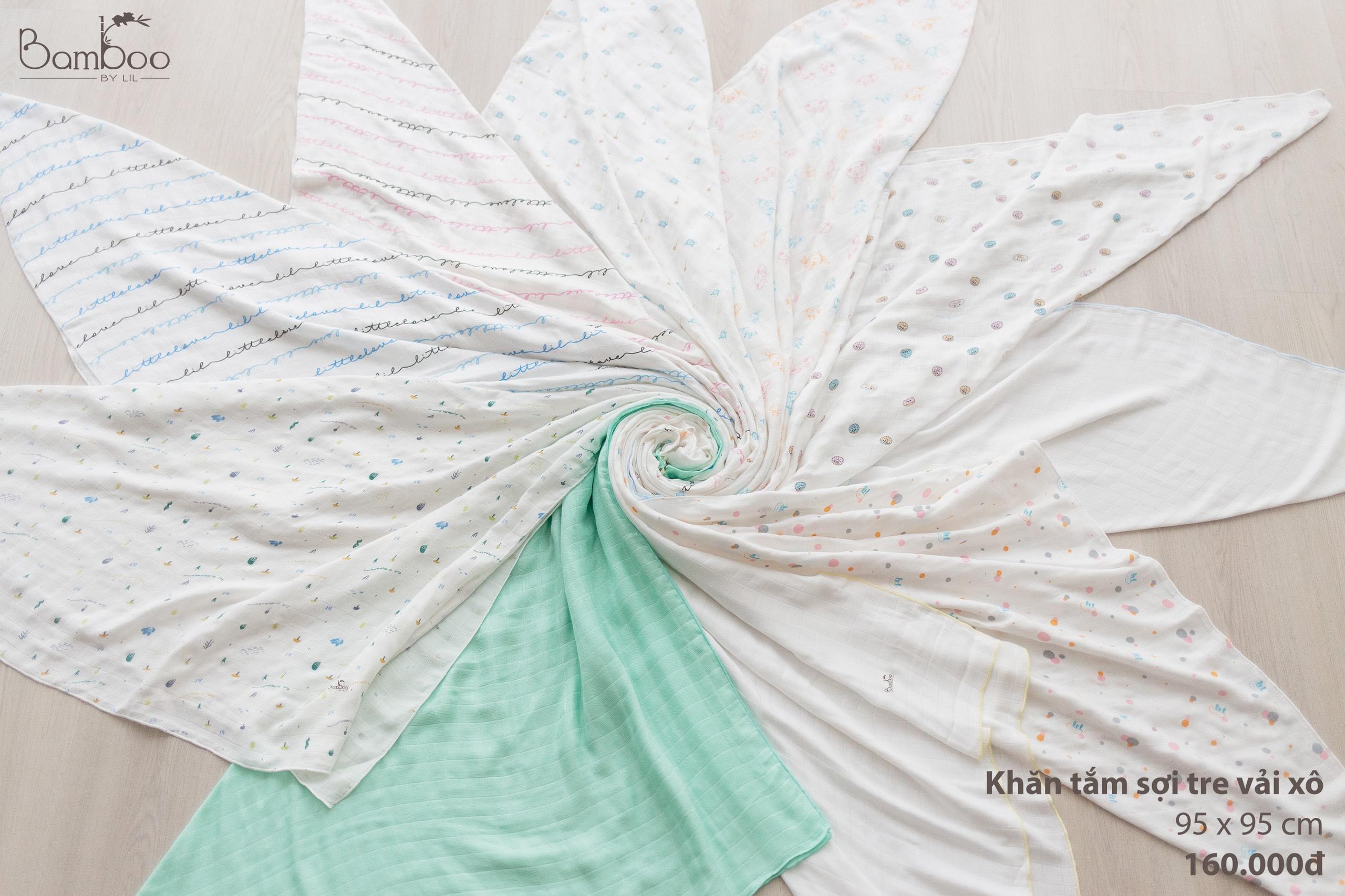 Hộp khăn tắm sợi tre 95x95cm Bamboo by LIL