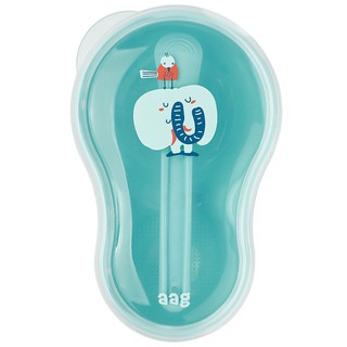 D520 Bát ăn dặm kèm thìa hình củ lạc AAG 356 T1015 OK