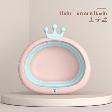 Chậu rửa mặt gấp gọn vương miện pastel