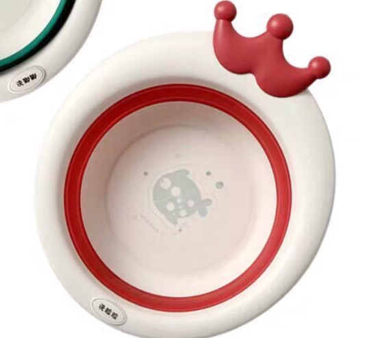 Chậu rửa mặt gấp gọn vương miện hình cá