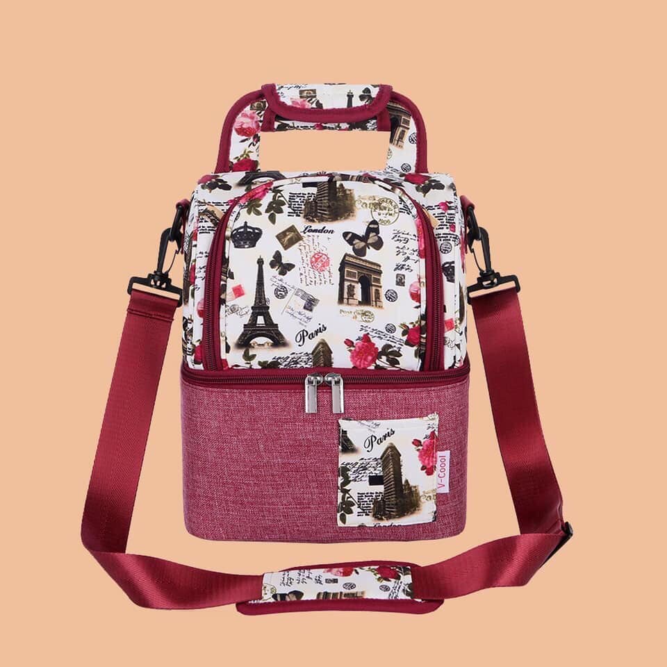 Balo bỉm sữa Vcool họa tiết