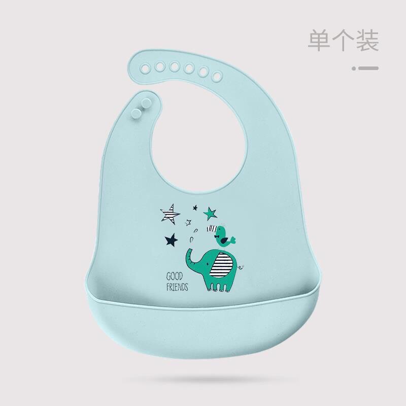 Yếm ăn dặm silicon hình thú túi zip