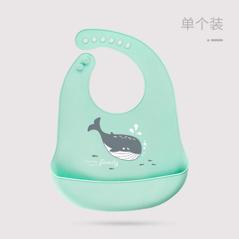 Yếm ăn dặm silicon hình thú túi zip