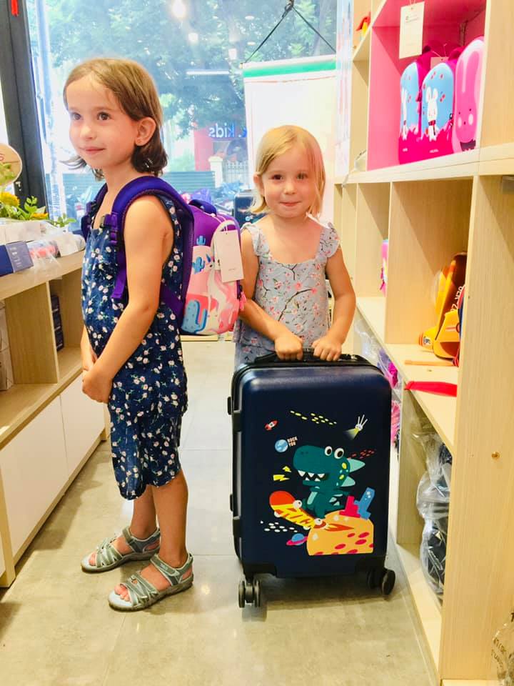 Vali UEK 45x35cm xanh