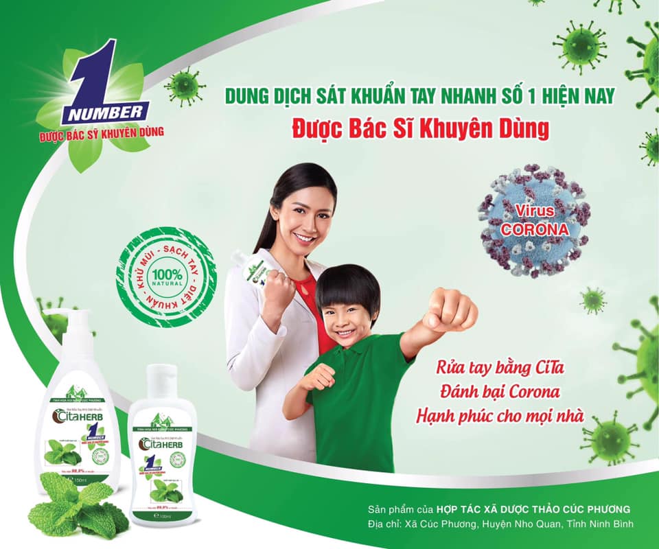 Rửa tay khô Cita Herb 100ml