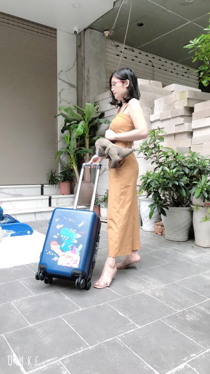 Vali UEK 45x35cm xanh