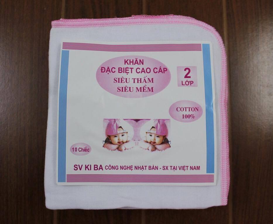 Khăn sữa Kiba 2L 10c T2017