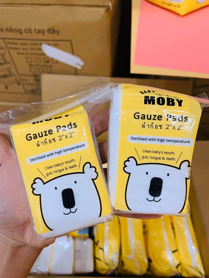 D520 Túi gạc tưa lưỡi Moby 50 tờ 5x5cm T2 OK