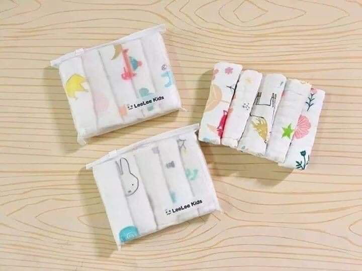 Set 5 khăn xô nhăn