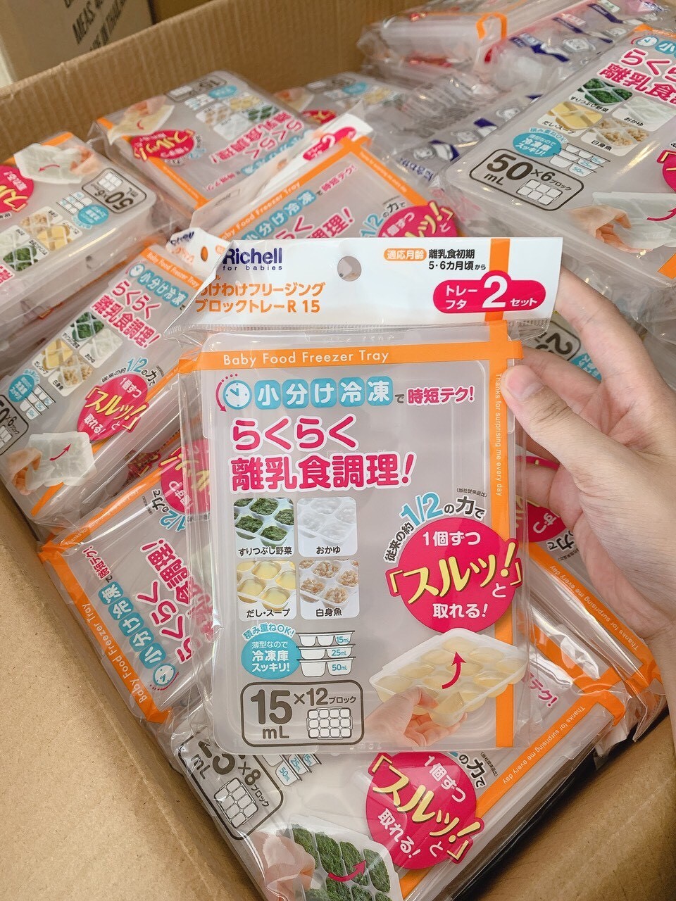 Bộ 2 khay trữ đông Richell