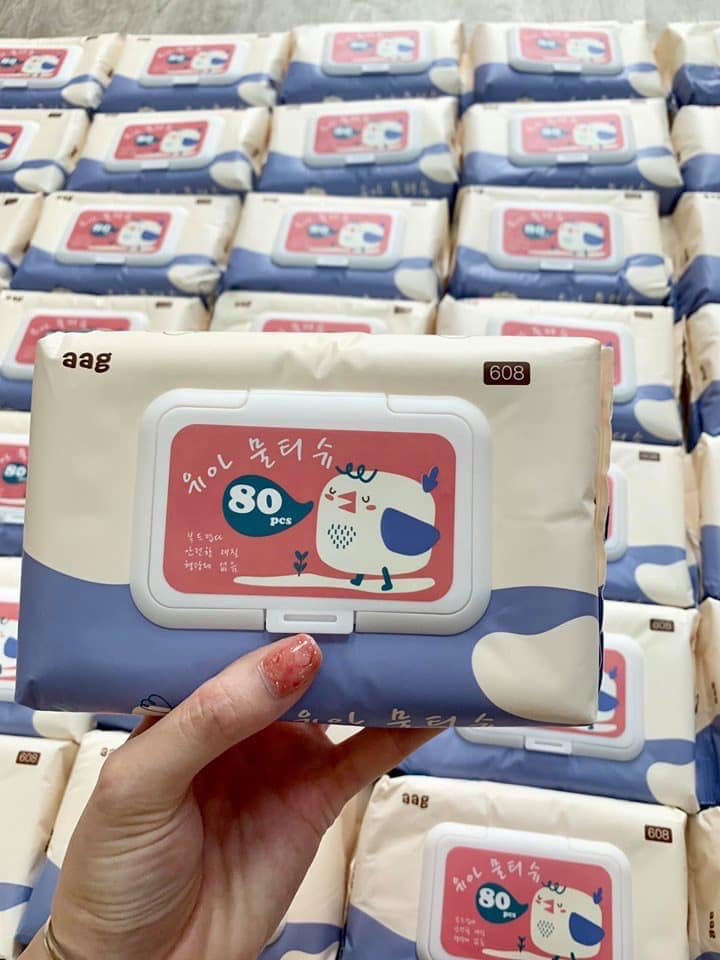 Gói 80 tờ khăn ướt AAG mã 608