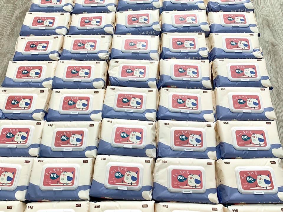 Gói 80 tờ khăn ướt AAG mã 608