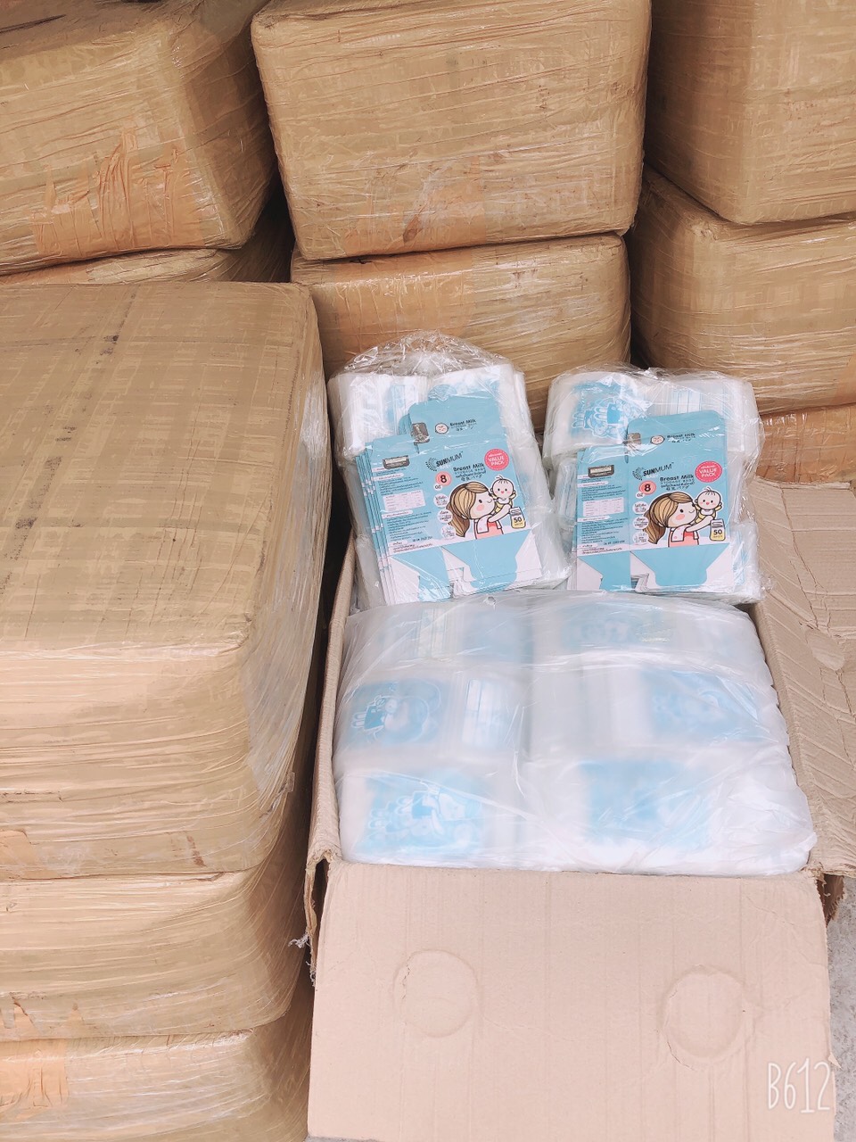 Hộp túi trữ sữa Sunmum xanh 50psc