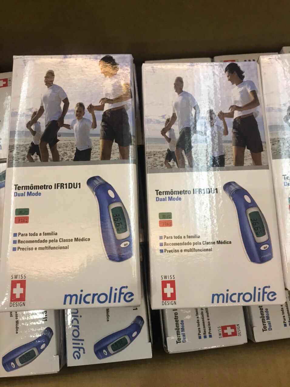 Nhiệt kế hồng ngoại đo tai kèm đo trán