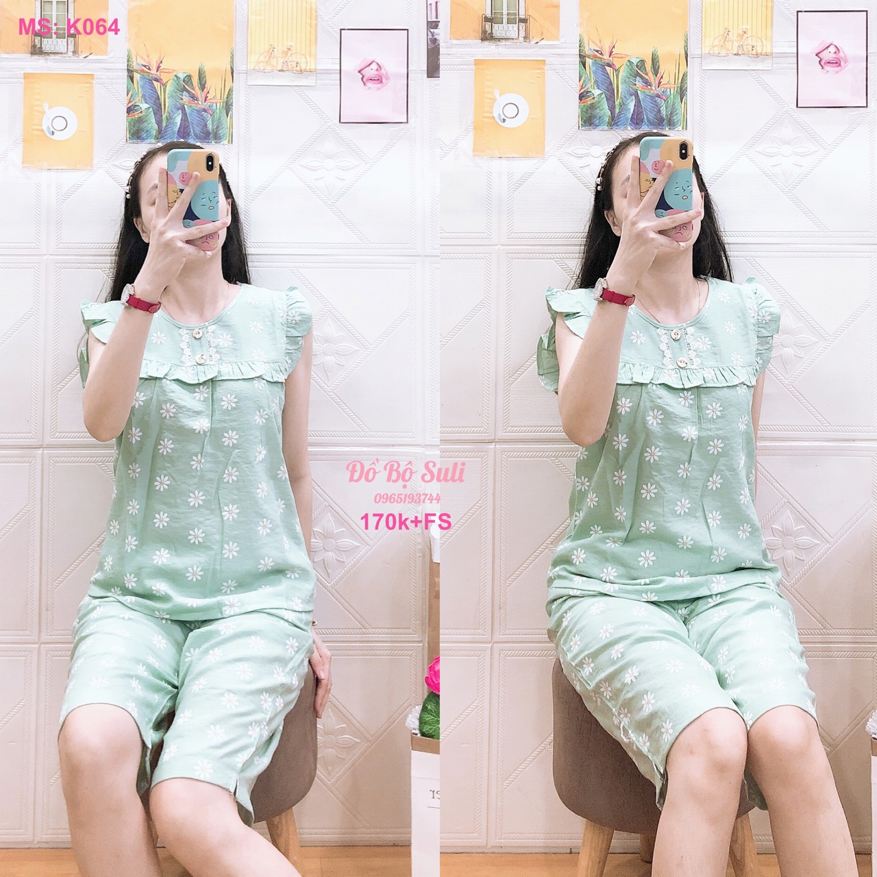 K064 Bộ lửng lụa tơ tằm 40-58kg