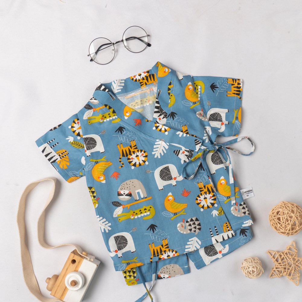 Bộ đồ yukata cộc tay hình con vật dễ thương  BR21001_thumbnail_2