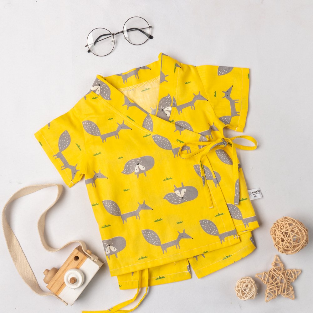 Bộ đồ yukata cộc tay hình con vật dễ thương  BR21001_thumbnail_3