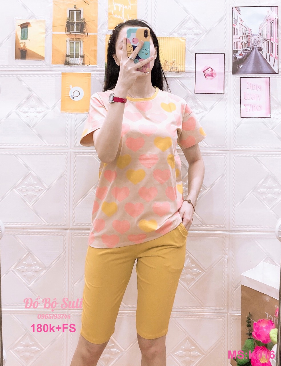 K016 Bộ Lửng in hình tim 40-60kg