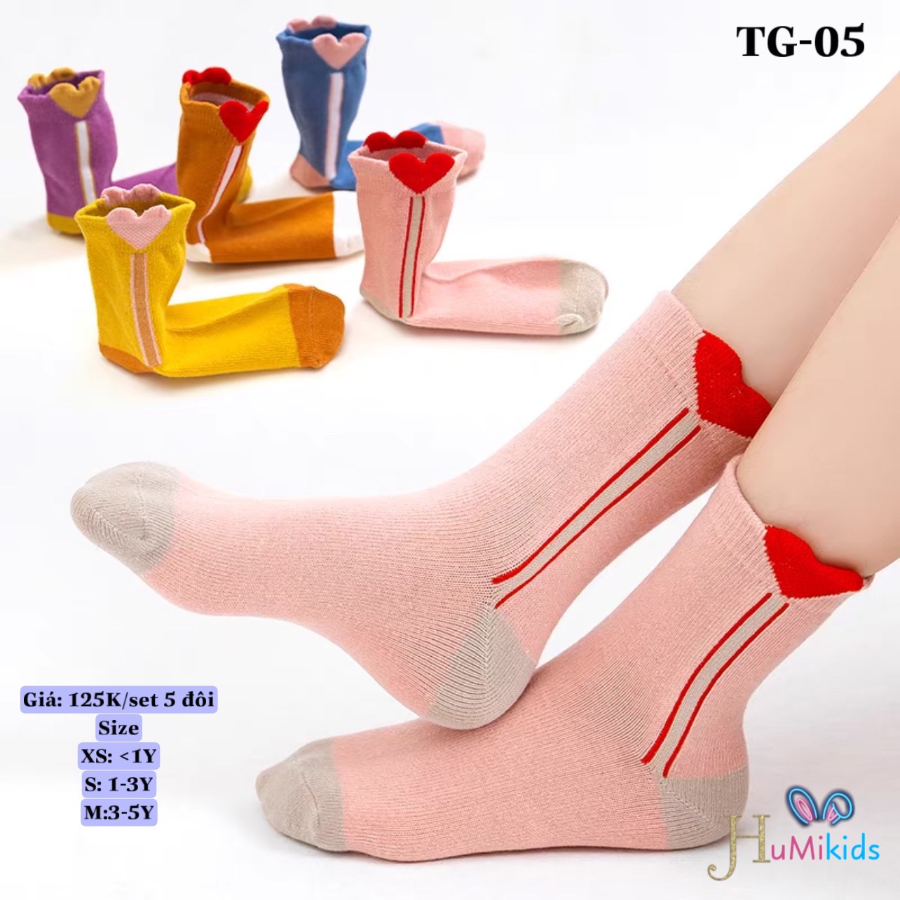 SET 5 ĐÔI TẤT BÉ GÁI (TG05)