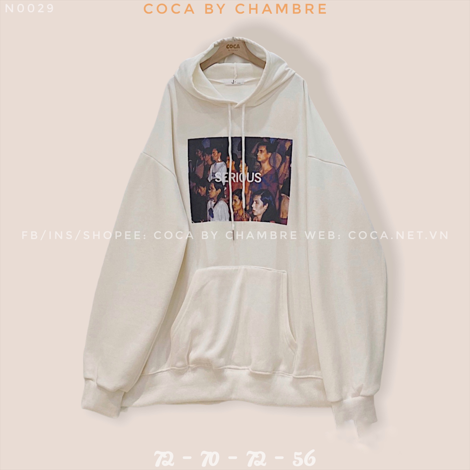 Áo HOODIE nỉ lót lông SERIOUS form rộng unisex