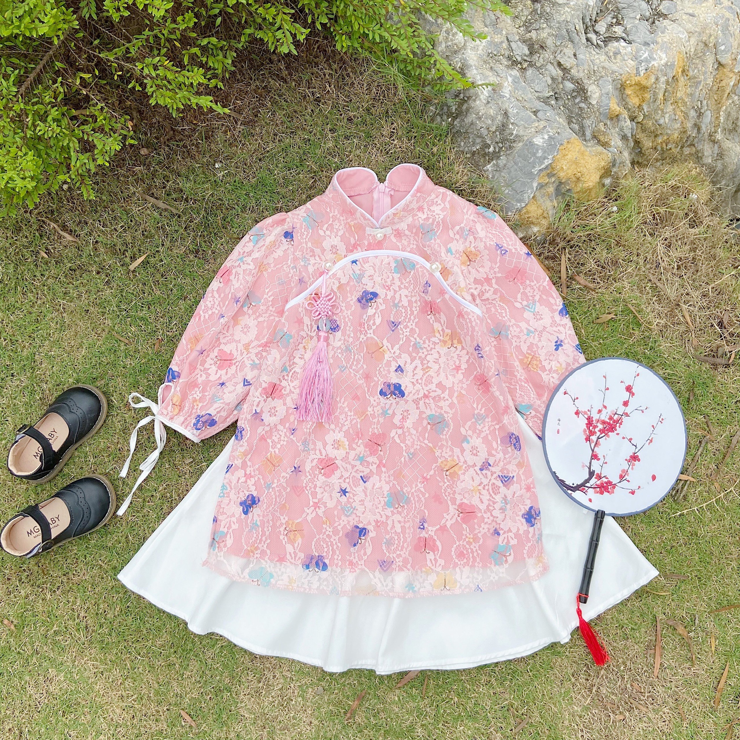 Áo dài Tết dáng cách tân phối ren kèm chân váy AO21020_thumbnail_2