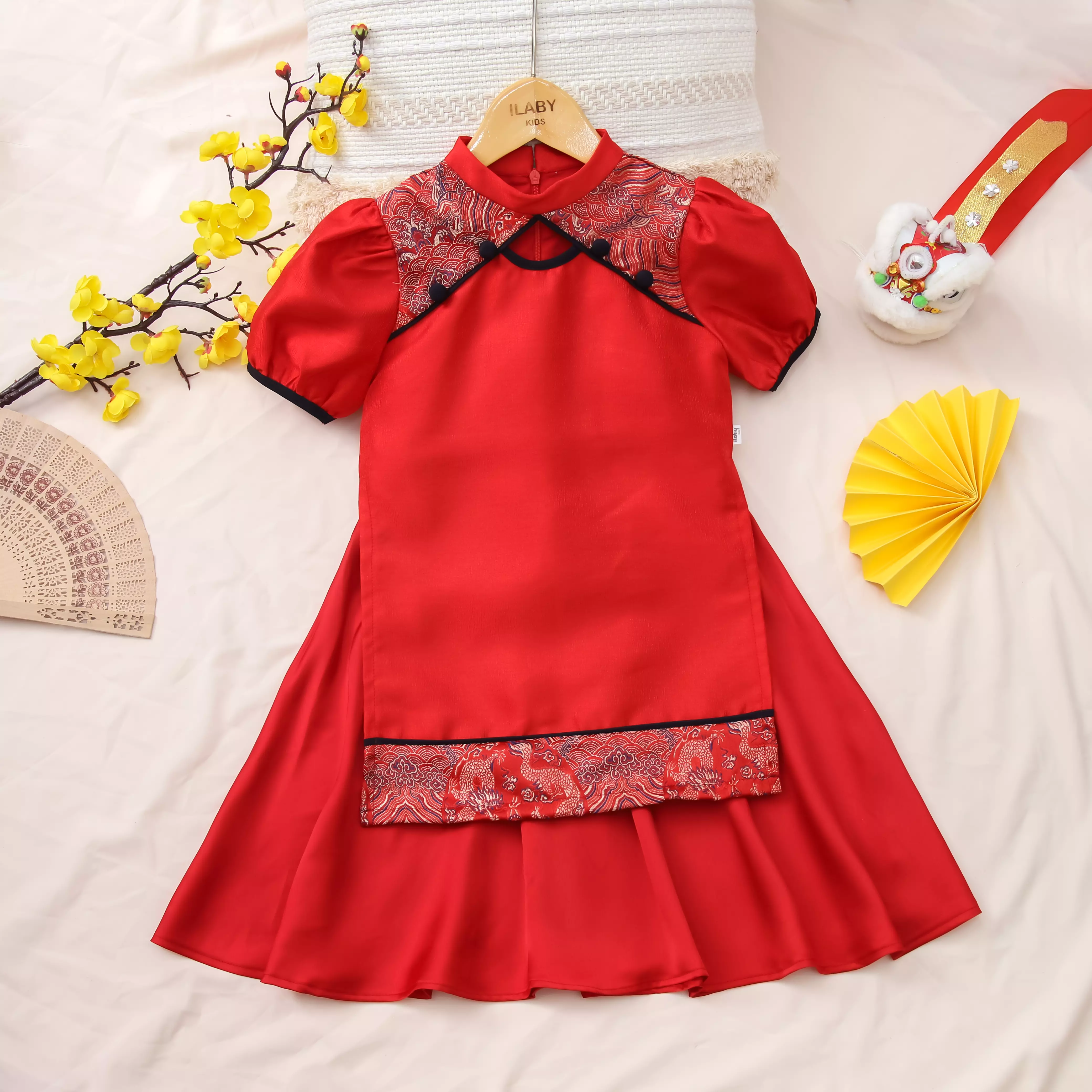 Váy hè bé gái - Váy thiết kế cho bé - Đầm hè thiết kế cho bé gái - váy hoa  nhí phối xanh Pansy | Shopee Việt Nam