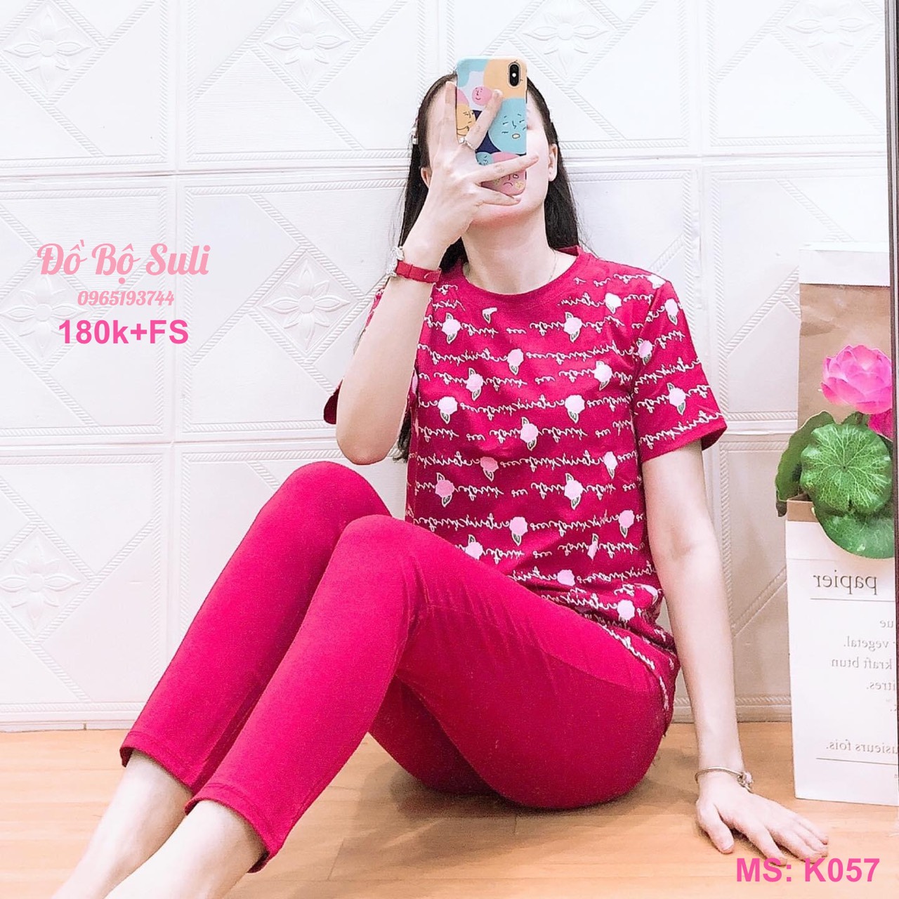 K008 Bộ dài cotton hoa nhí 40-60kg