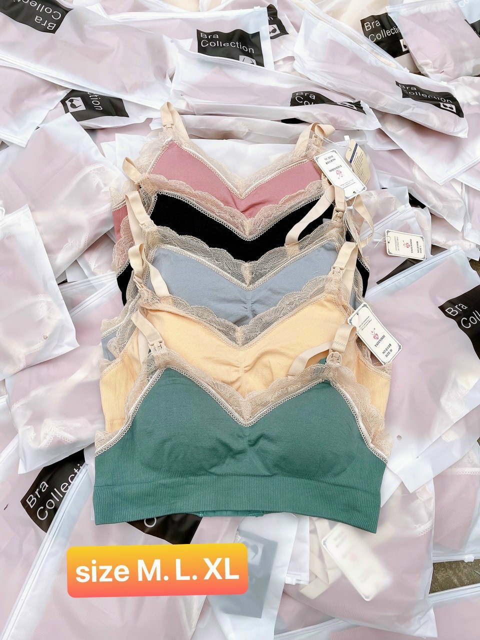 Áo lót bầu bú viền ren