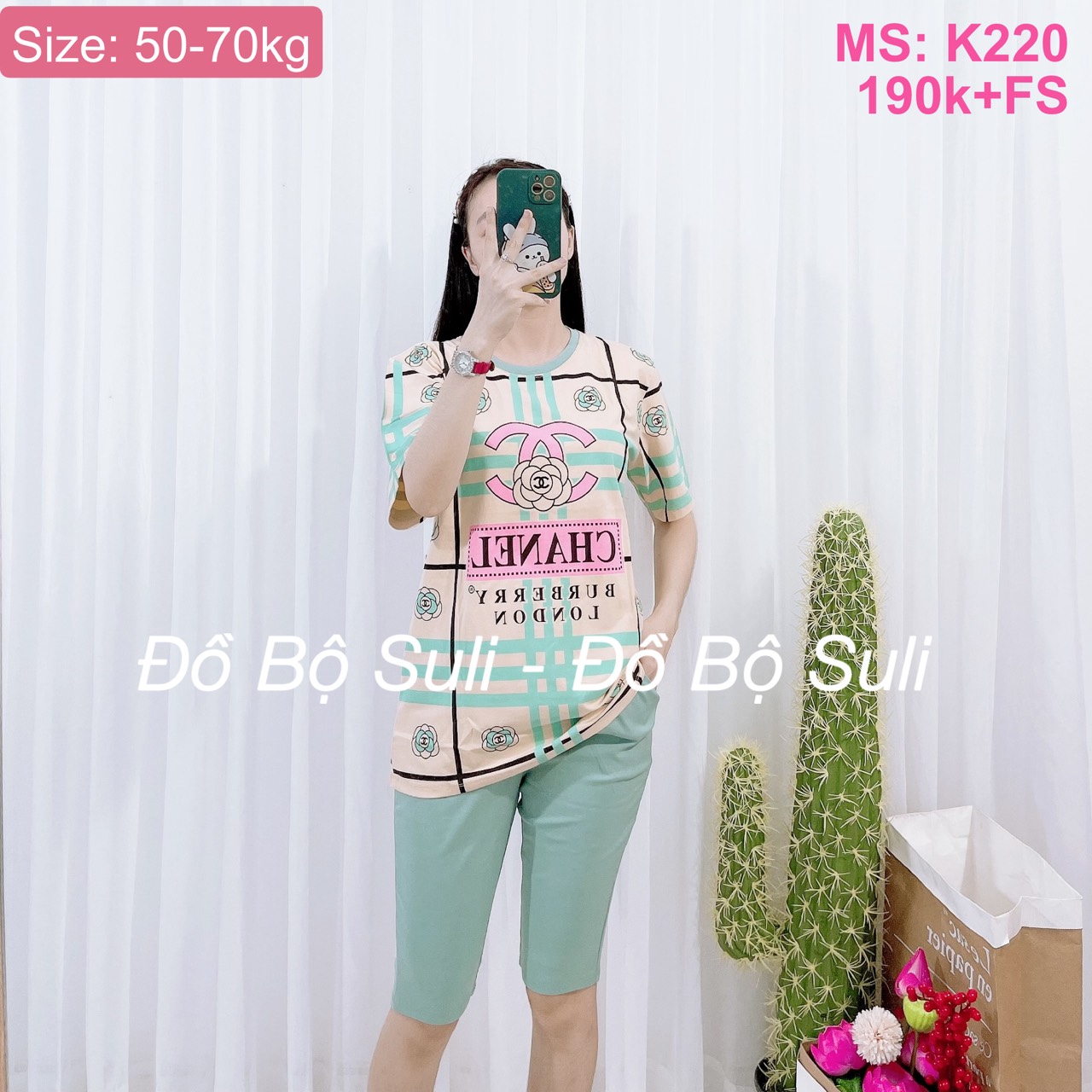 K220 Bộ lửng thun cotton 50-70kg