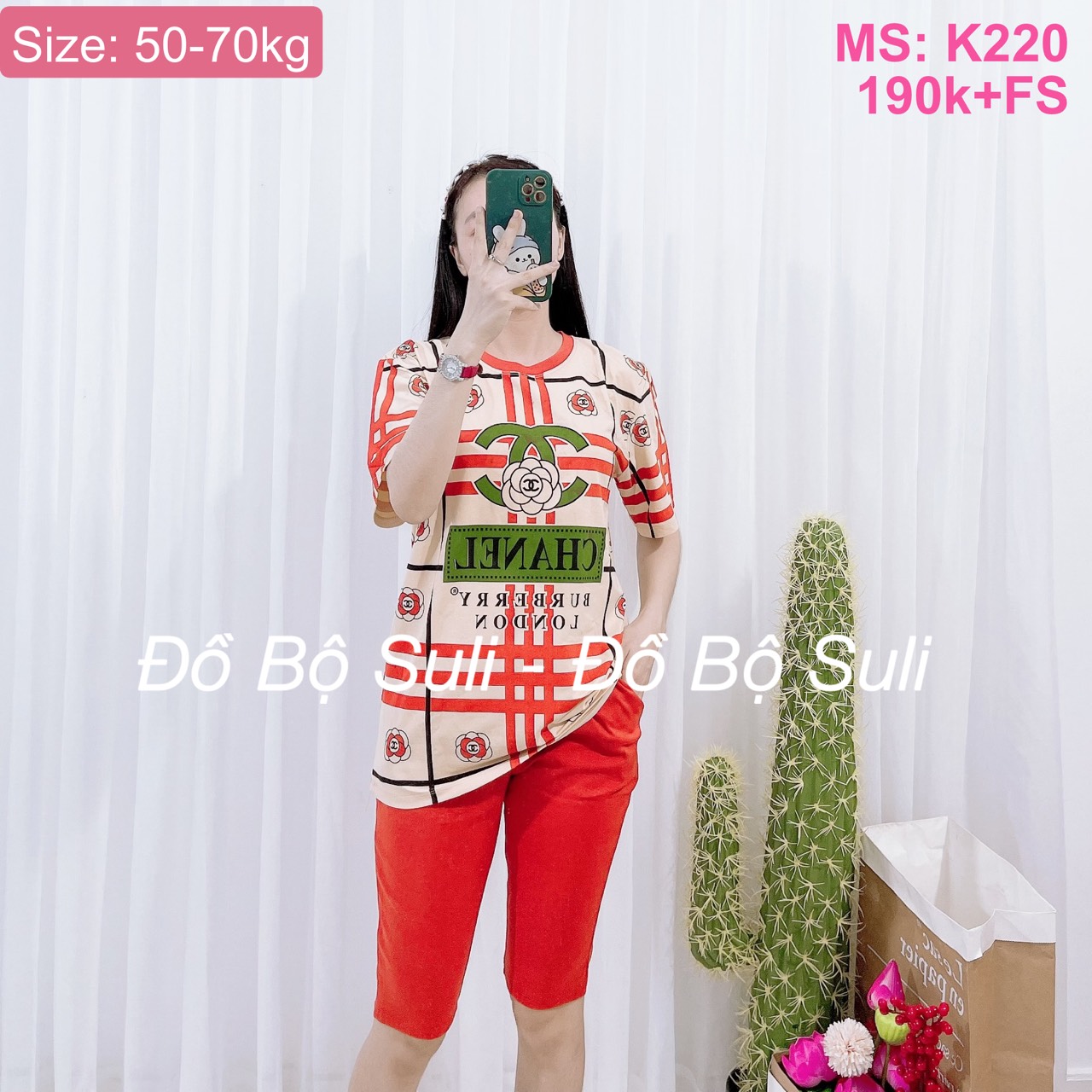 K220 Bộ lửng thun cotton 50-70kg