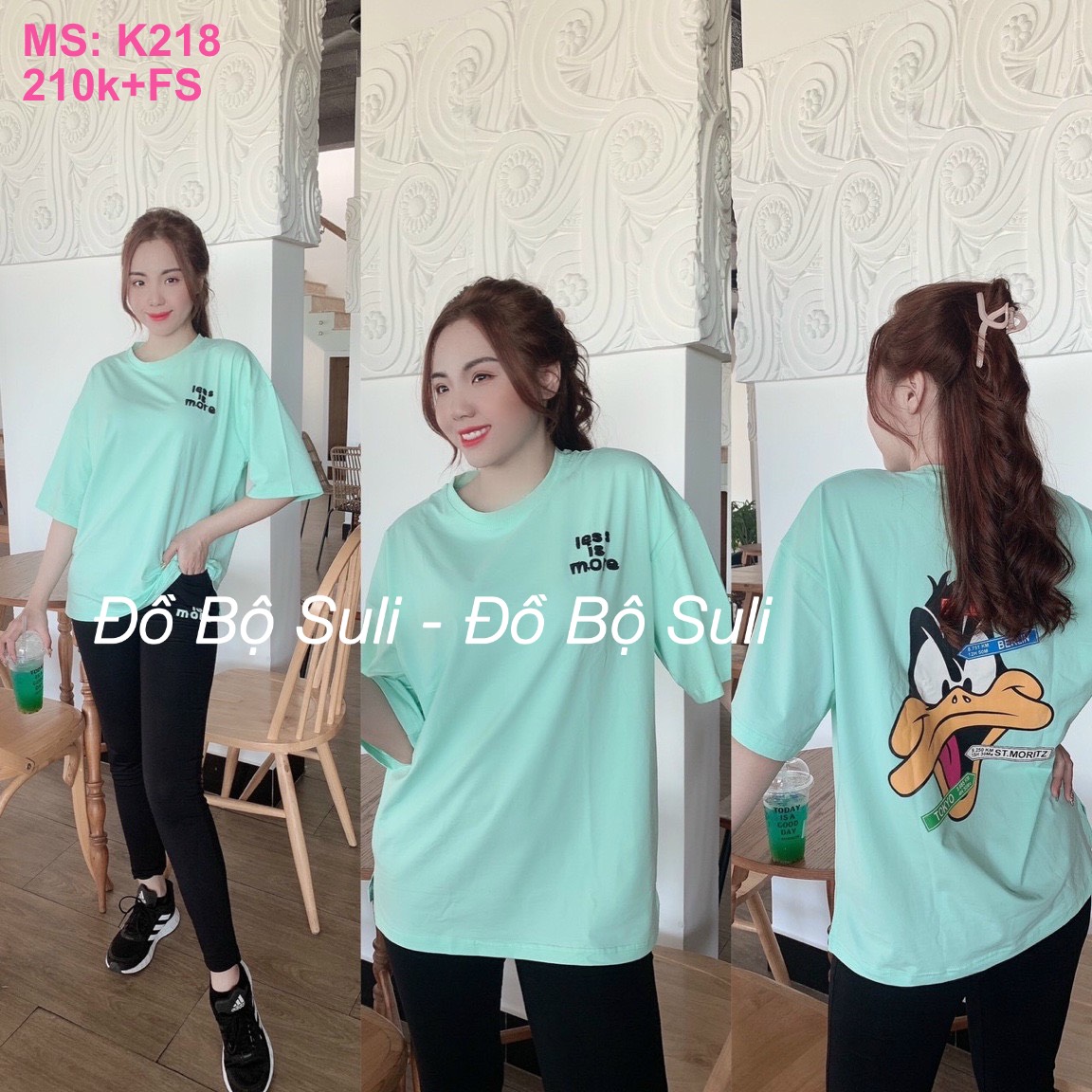 K218 Bộ dài thun cotton 45-65kg