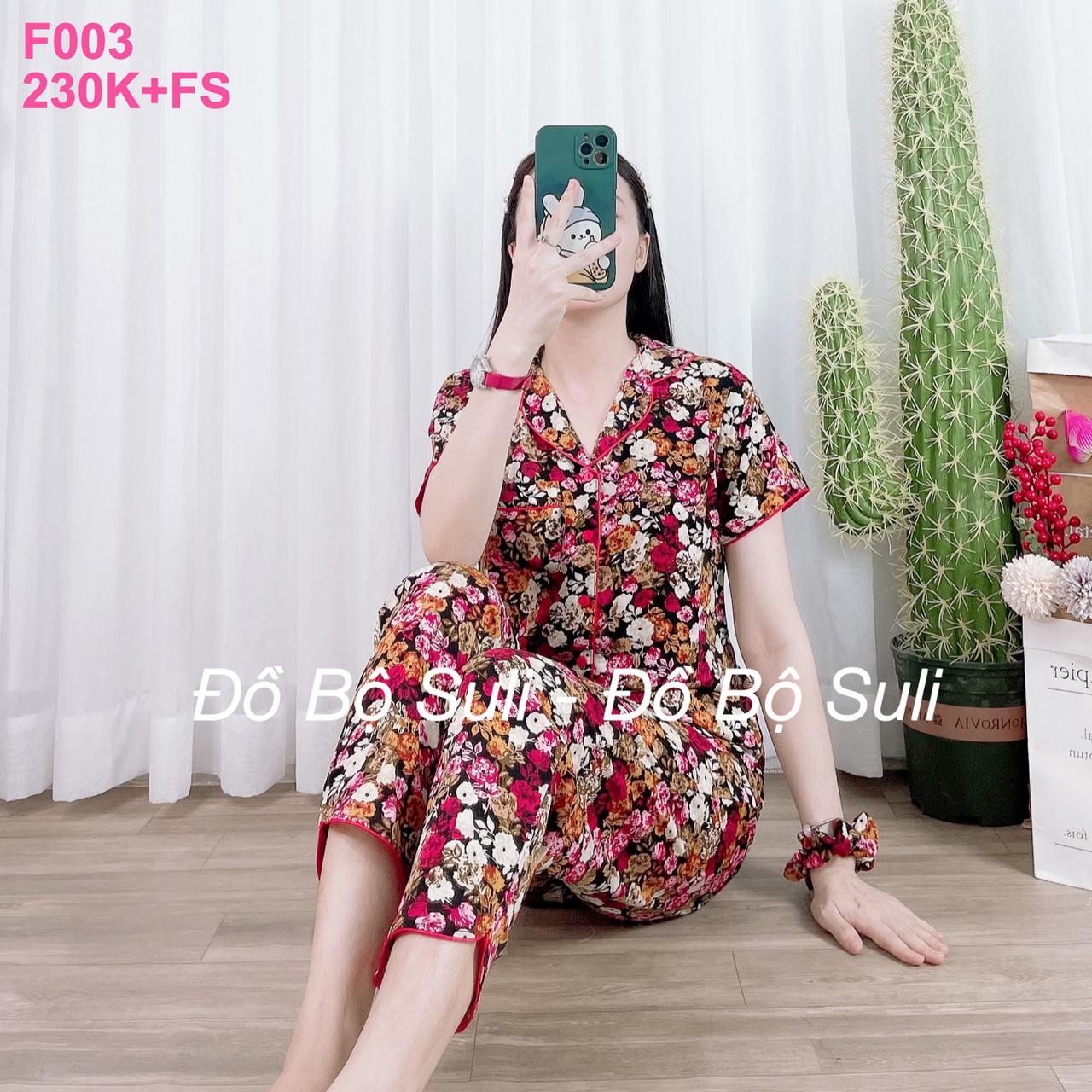 F003 Bộ dài pijama lụa mango 40-57kg