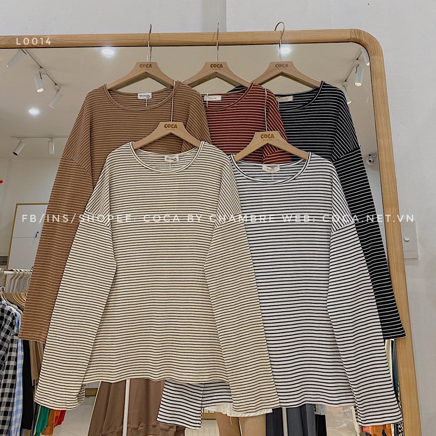 Áo len mỏng form vừa kẻ nhỏ 6602 - 8036