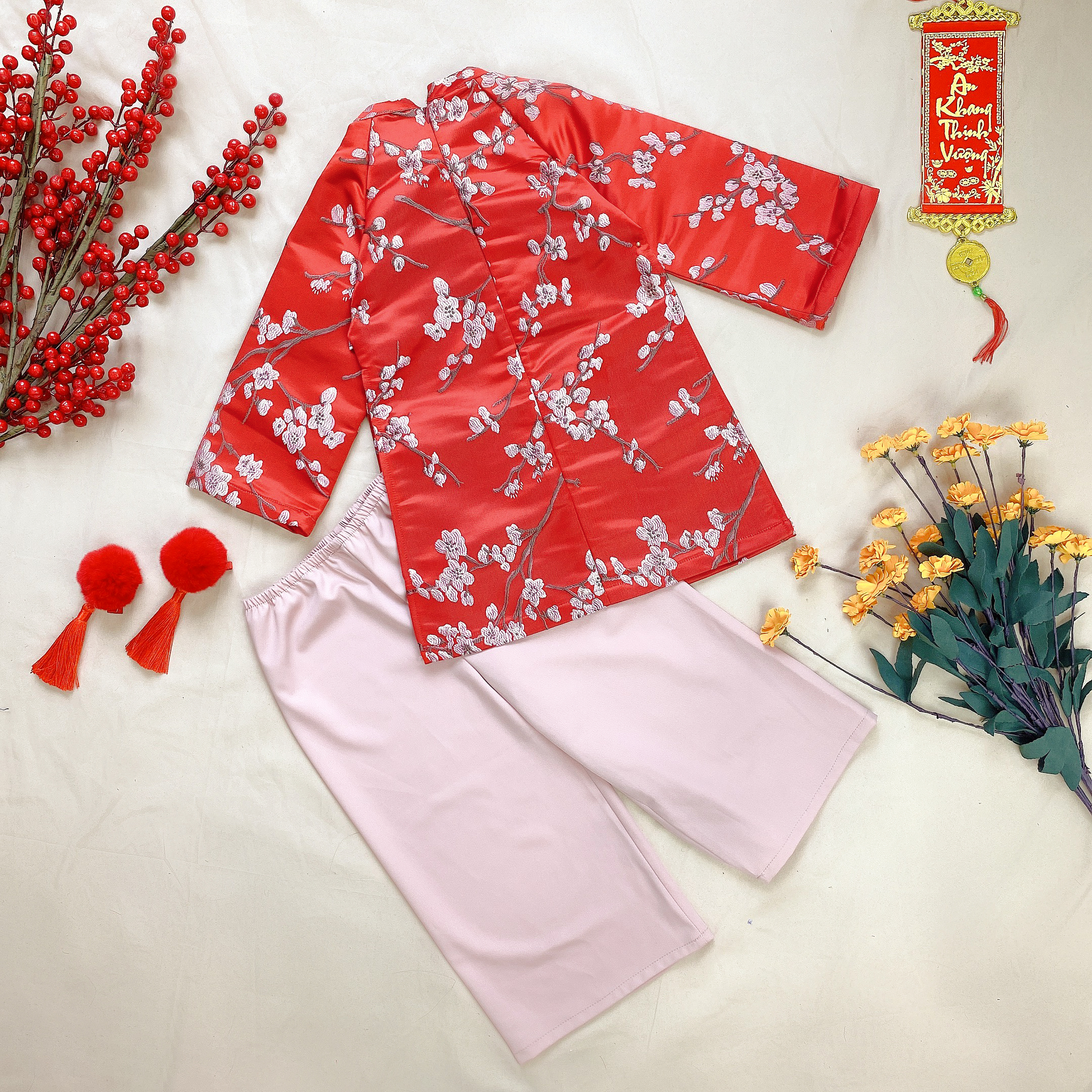 Set áo dài gấm hoa đào_thumbnail_6