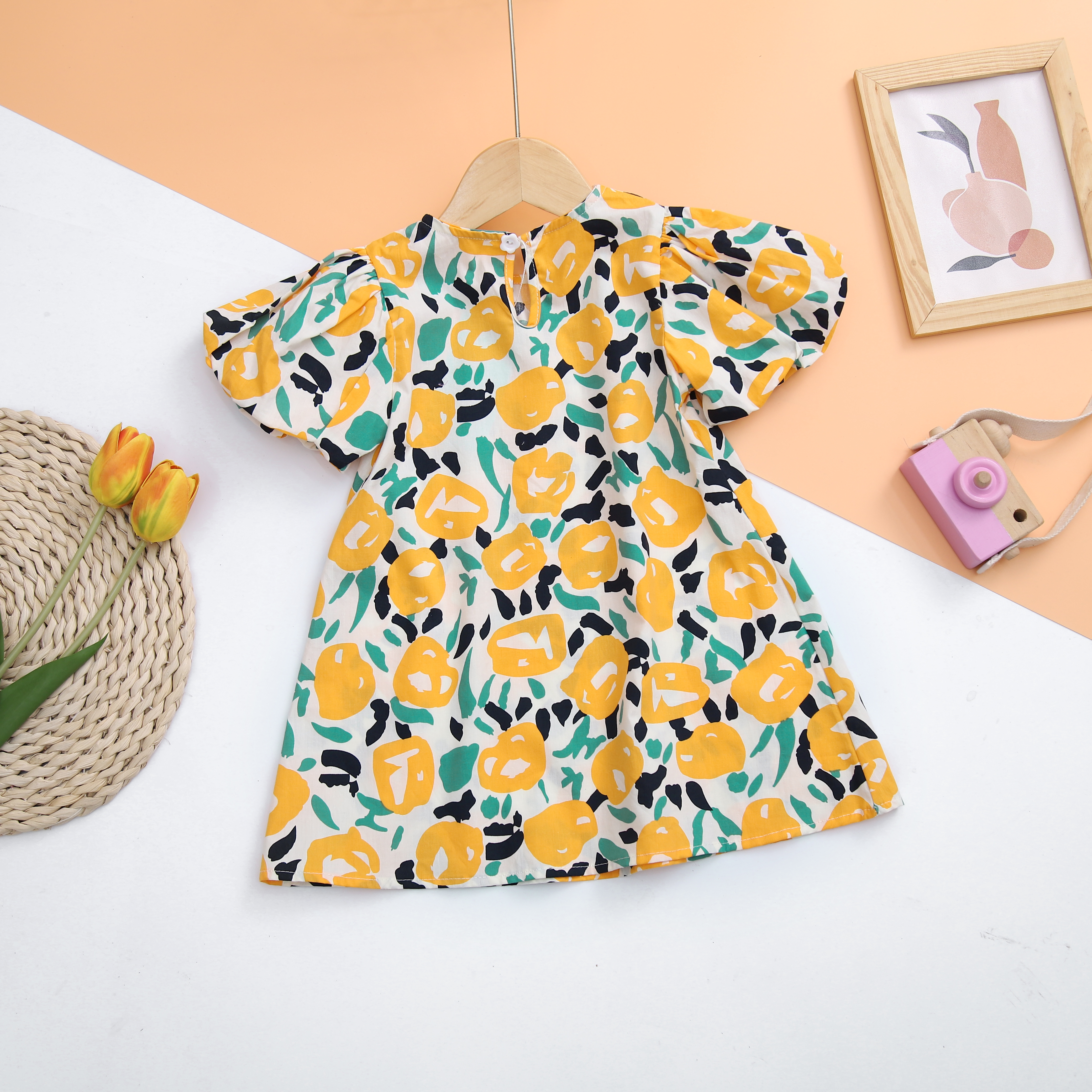 Váy hoa suông tay bồng_thumbnail_0