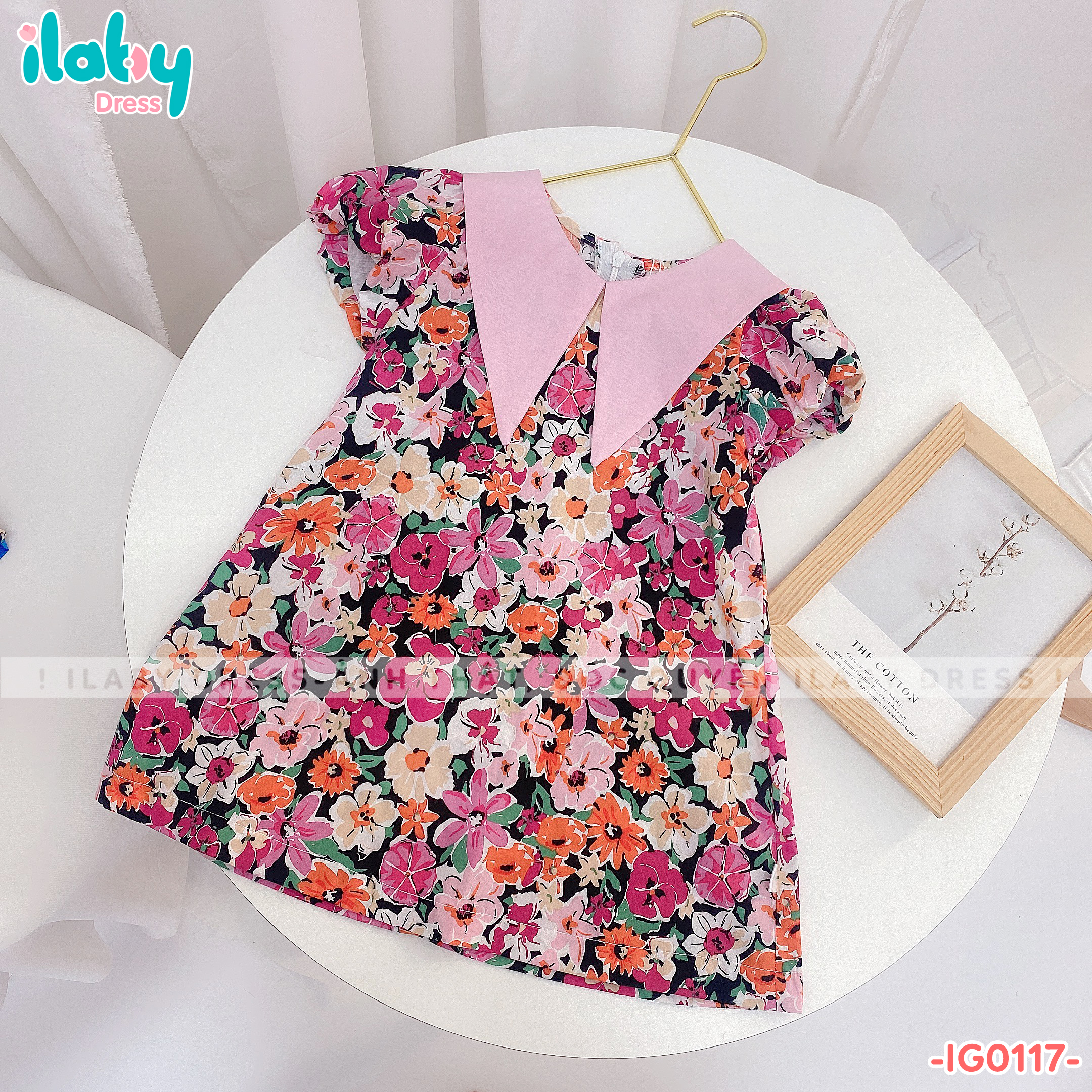 Váy hoa phối cổ ve nhọn_thumbnail_0