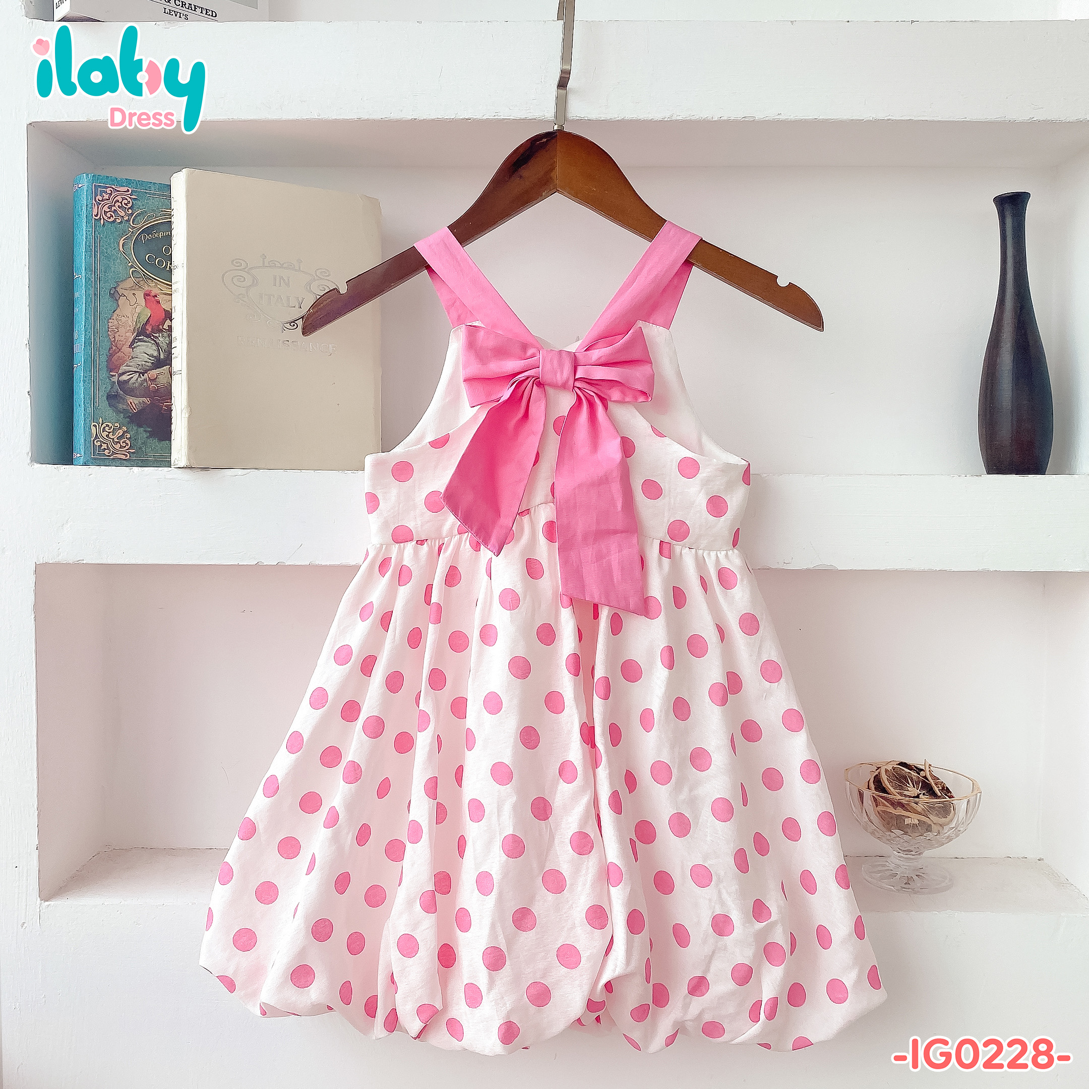 Váy 2 dây chấm bi nhún ngực_thumbnail_0